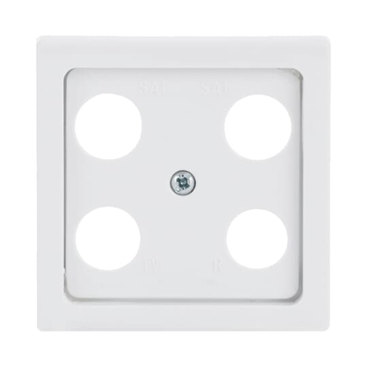 Cover plate TV  Radio  2x SAT 4 gang studio white - Platform 63