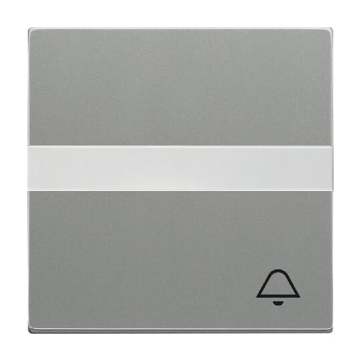 Rocker with labelling field Symbol "bell" for Switchpush button, Single push button grey metallic - Platform 63