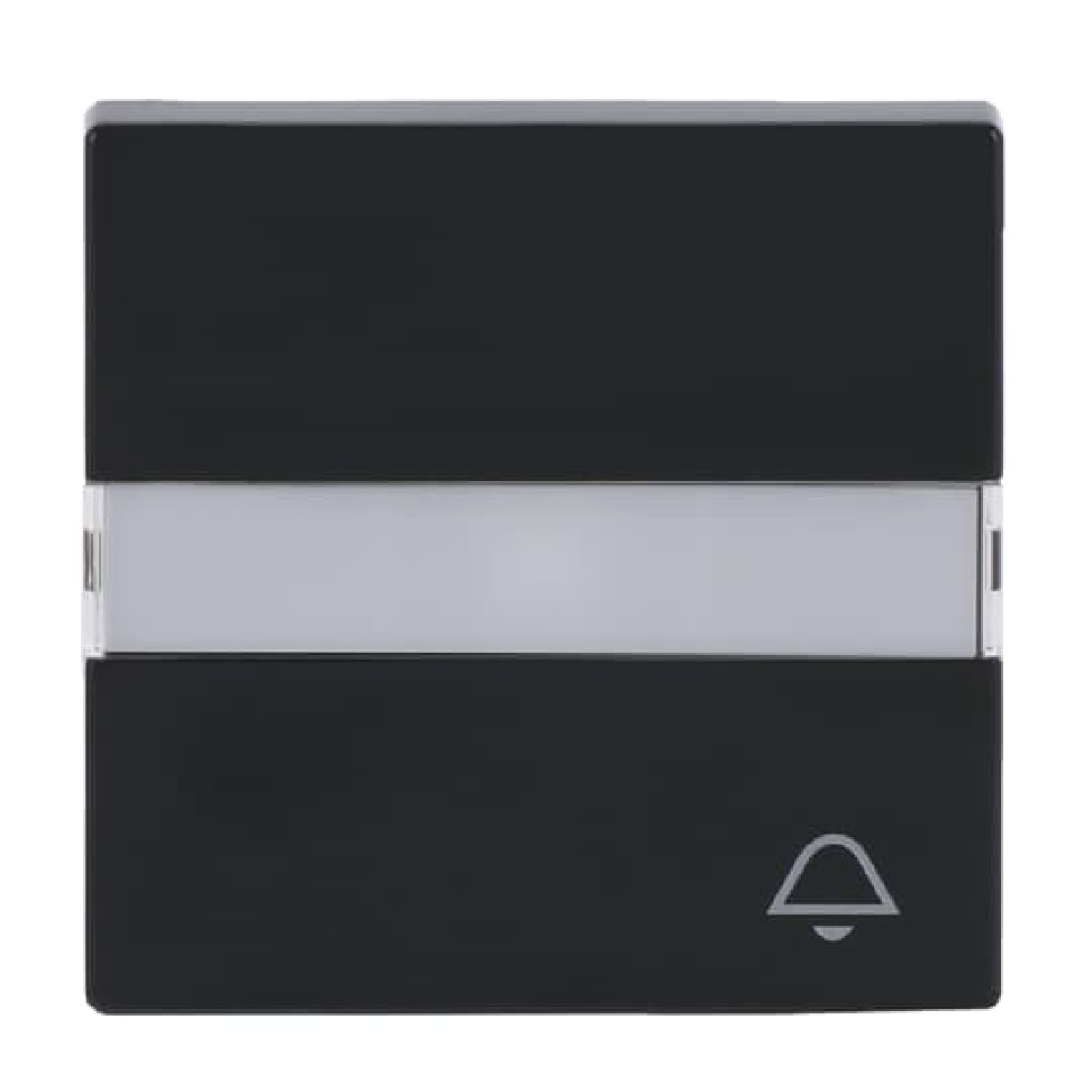 Rocker with labelling field and legend Symbol "bell" for Switchpush button, Single rocker anthracite - Platform 63