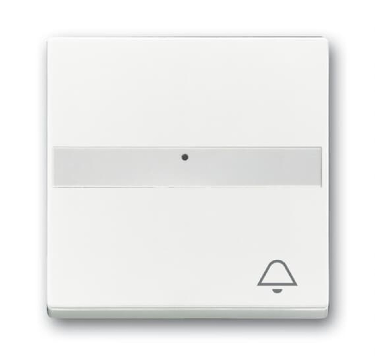Rocker with labelling field and legend Symbol "bell" for Switchpush button, Single rocker studio white - Platform 63