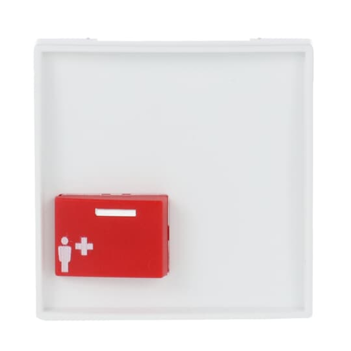 Cover plate 1 gang Red studio white - Platform 63