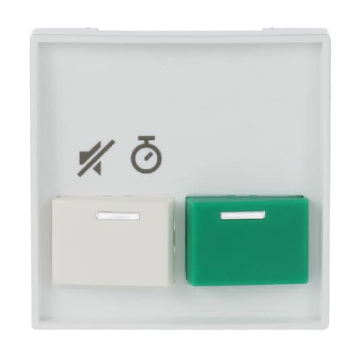 Cover plate Duty room unit 2 gang White  Green studio white - Platform 63