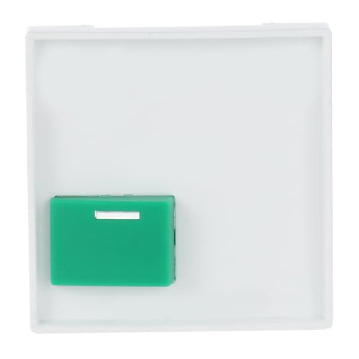 Cover plate Reset 1 gang Green studio white - Platform 63