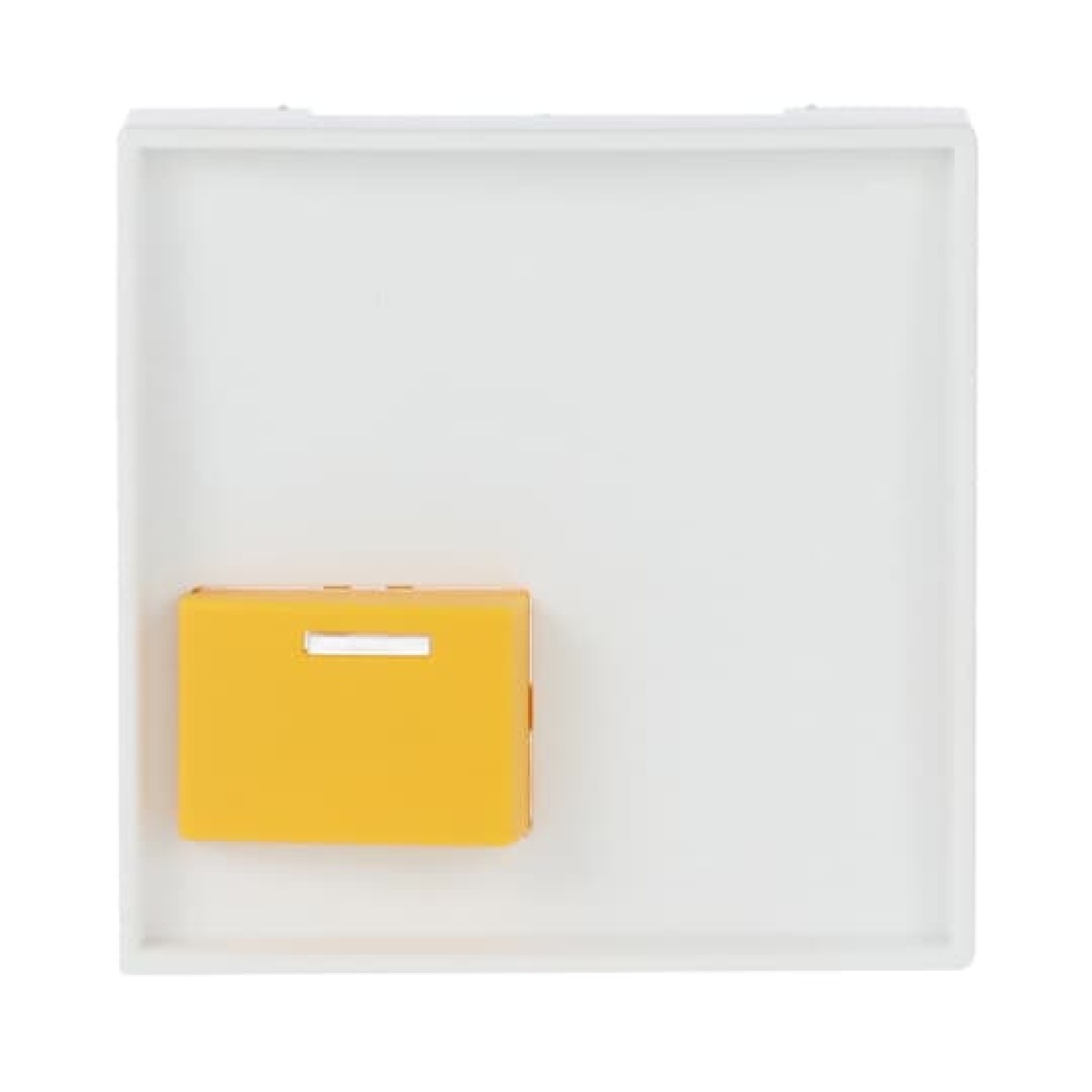 Cover plate Reset 1 gang Yellow studio white - Platform 63