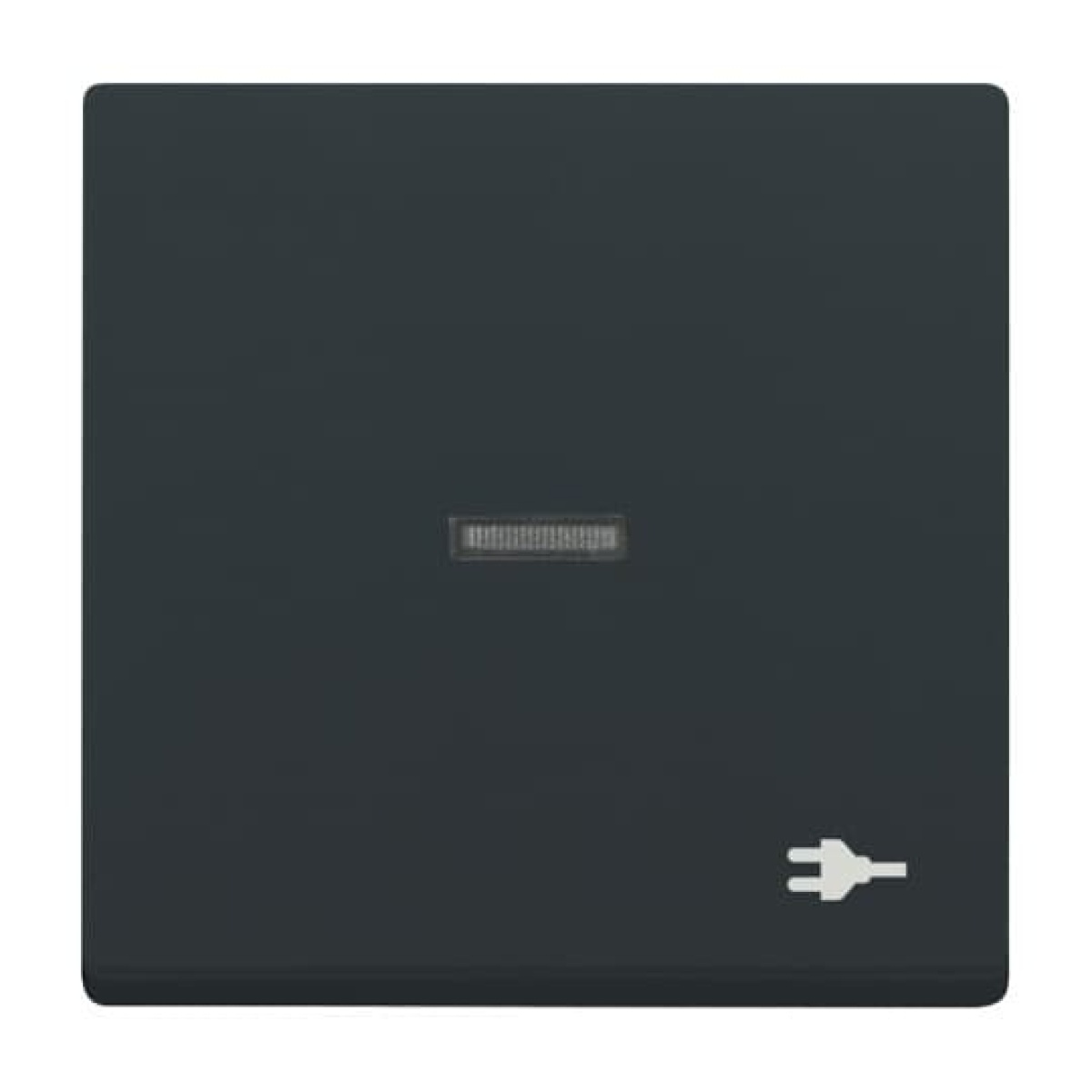 Rocker with legend Symbol "Socket" with Small Transparent Calotte for Switchpush button, Single rocker anthracite - Platform 63