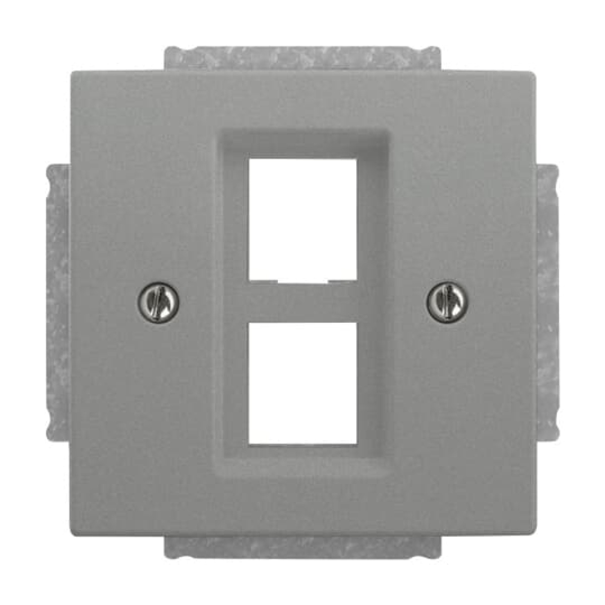 Cover plate Modular Jack 2 gang grey metallic - Platform 63