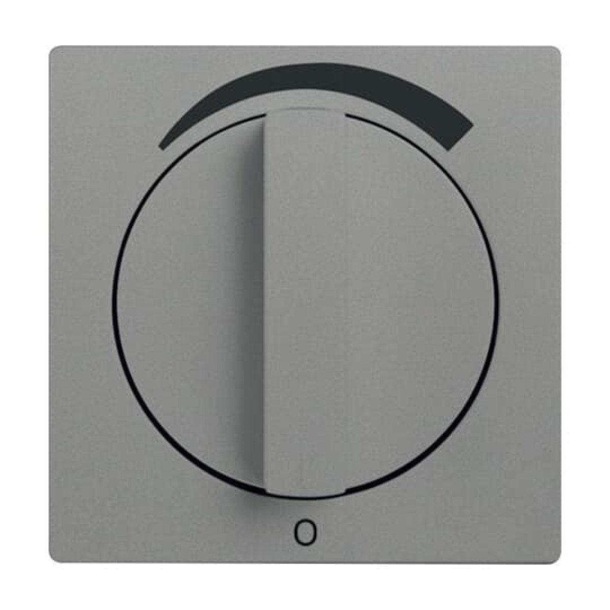 Cover plate with legend Level switch Turn button grey metallic - Platform 63