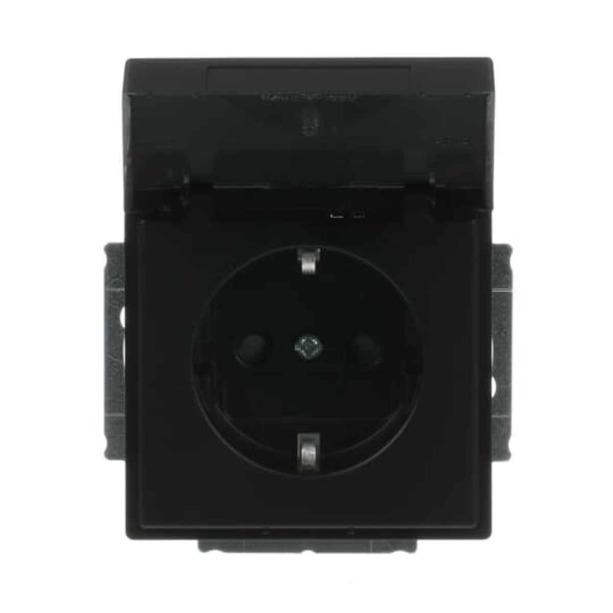 SCHUKO socket insert Safety Shutter with Hinged Lid anthracite - Platform 63