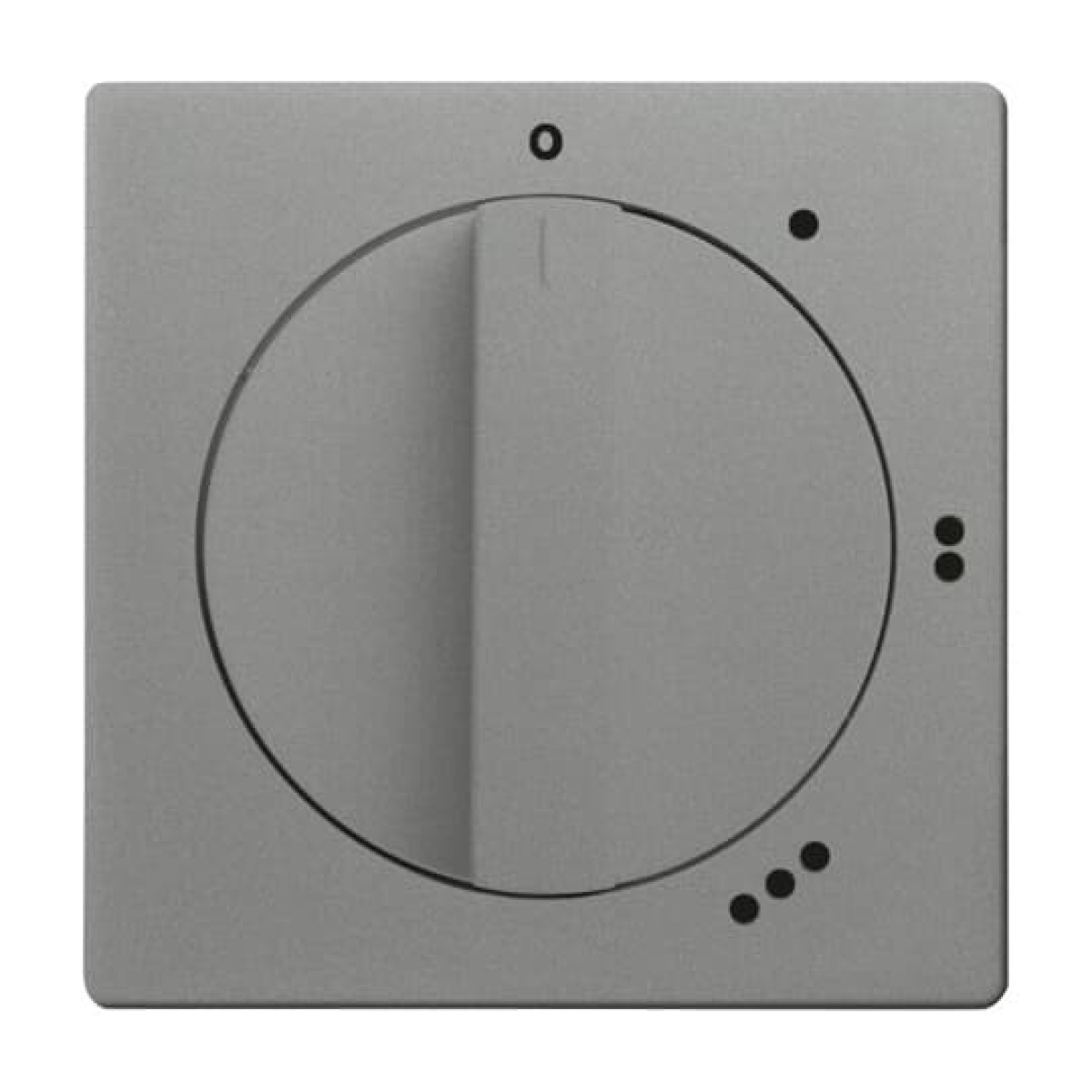 Cover plate with legend Symbol "0-1-2-3" for Level switch, Turn button grey metallic - Platform 63