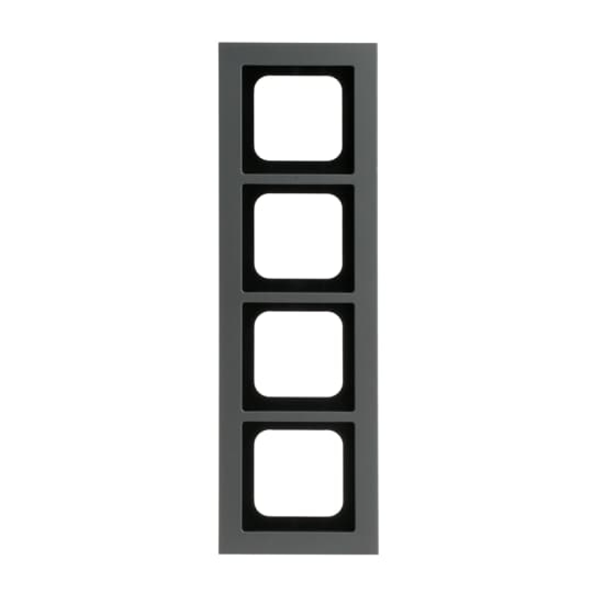 Cover frame 4-gang platinum - Busch-axcent pur