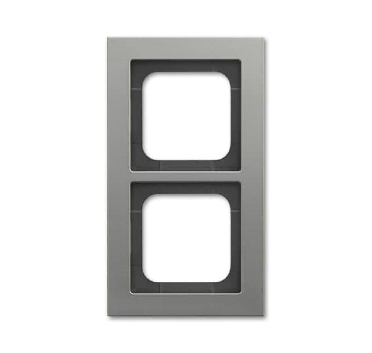 Cover frame 2-gang platinum - Busch-axcent pur