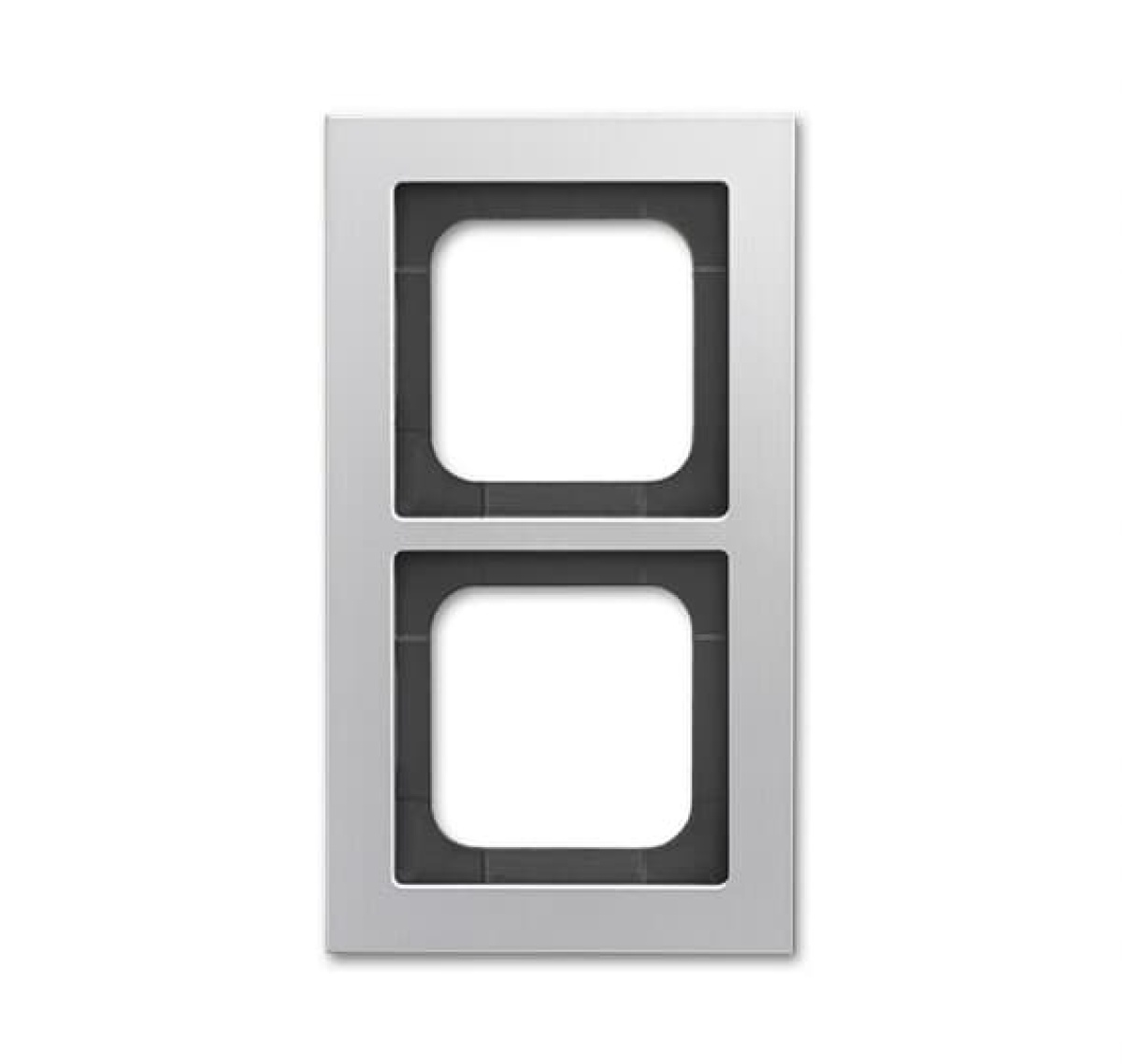 Cover frame 2-gang titanium - Busch-axcent pur