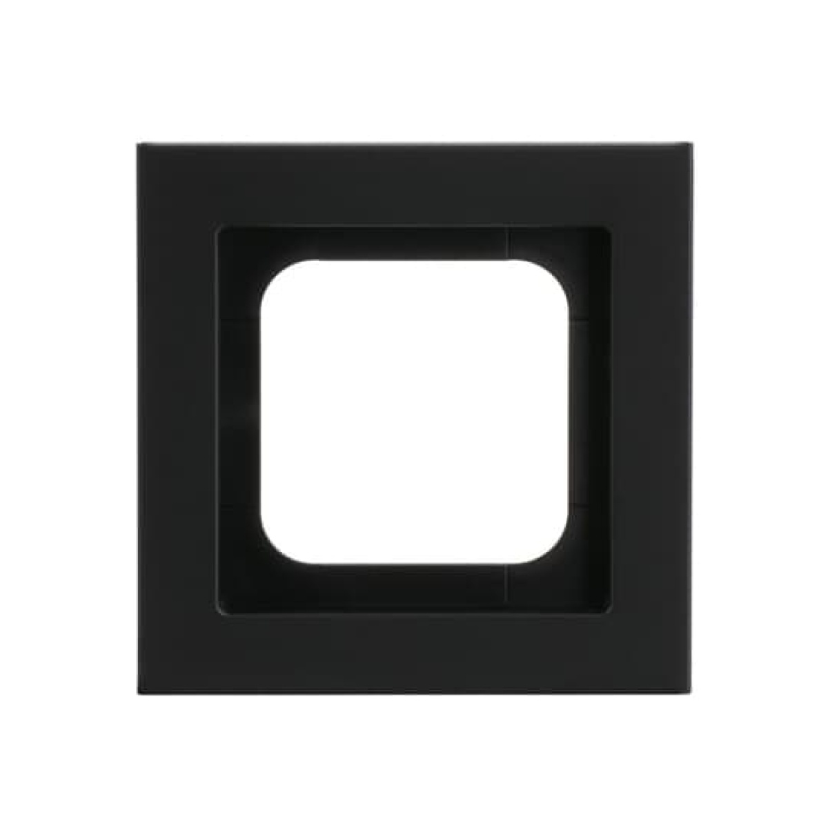 Cover frame 1-gang black matt - Busch-axcent pur