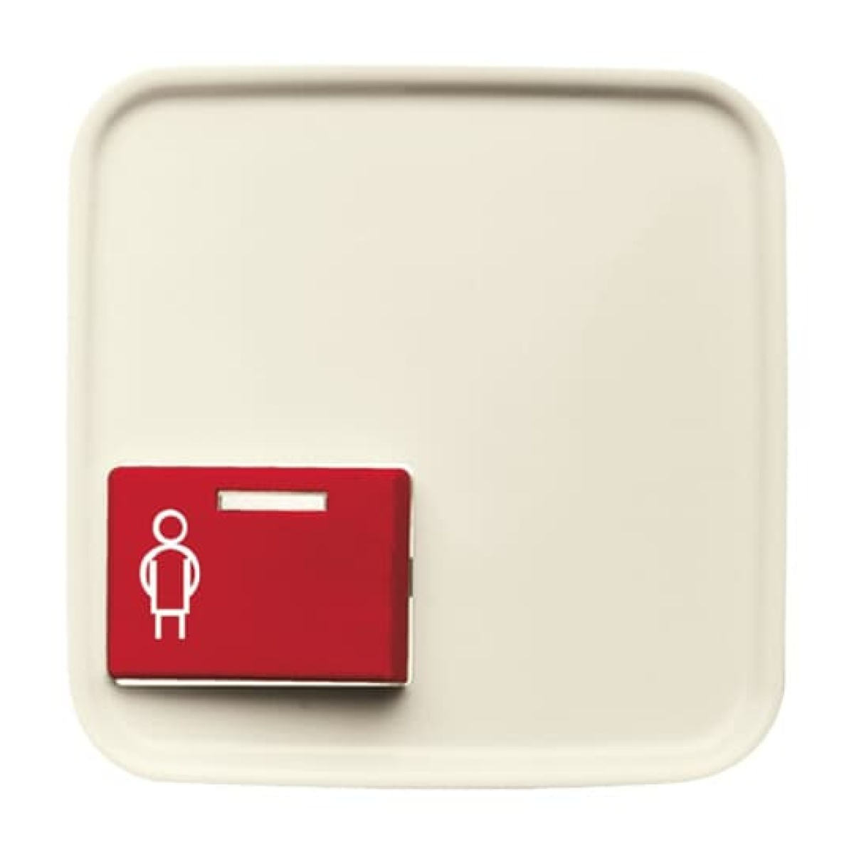 Cover plate 1 gang Red white - Busch-Duro 2000 SI