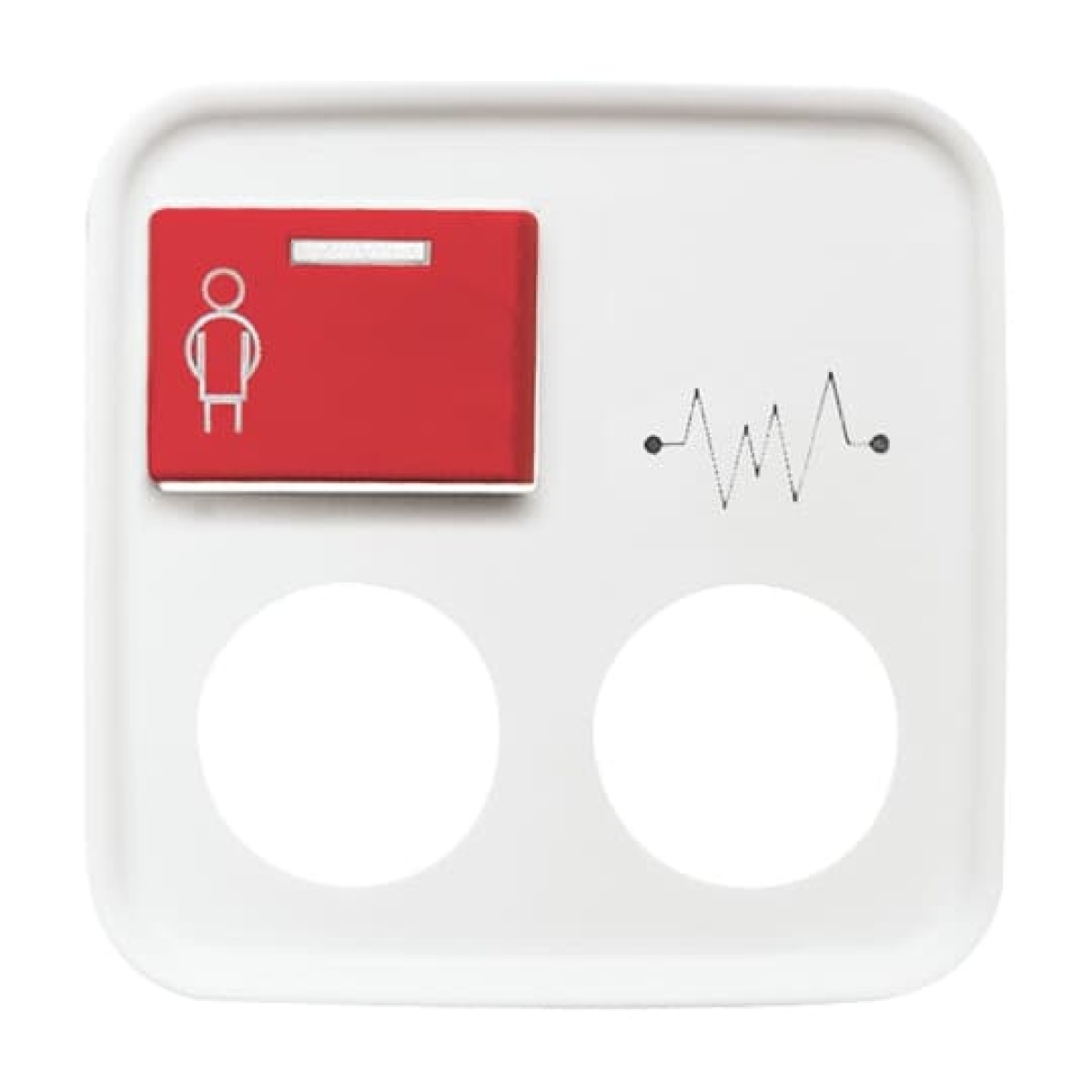 Cover plate 1 gang Red alpine white - Reflex SI