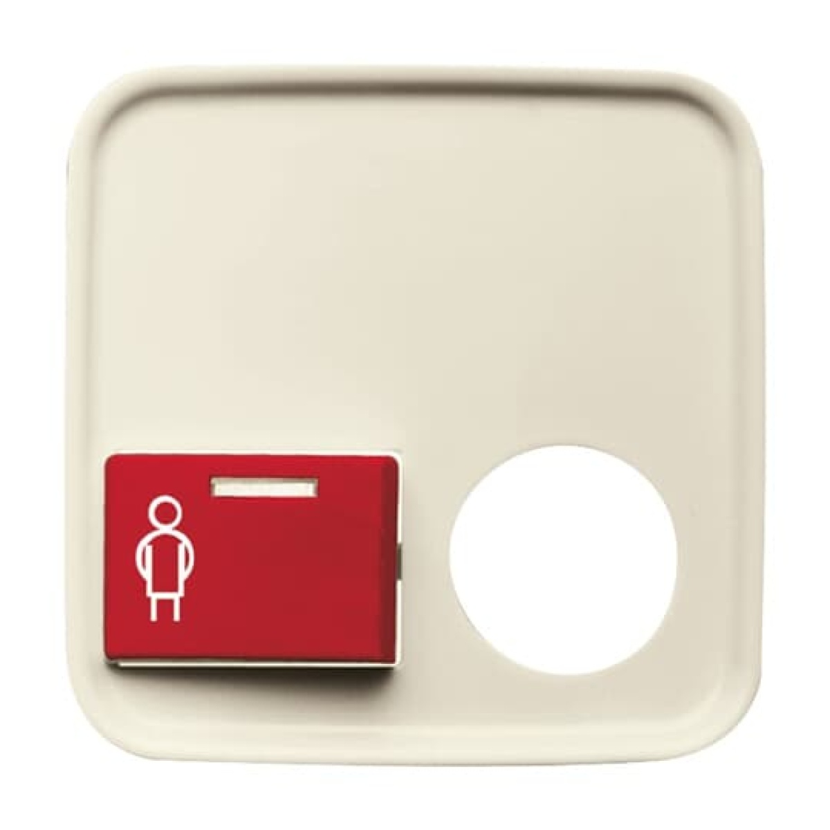 Cover plate 1 gang Red white - Busch-Duro 2000 SI