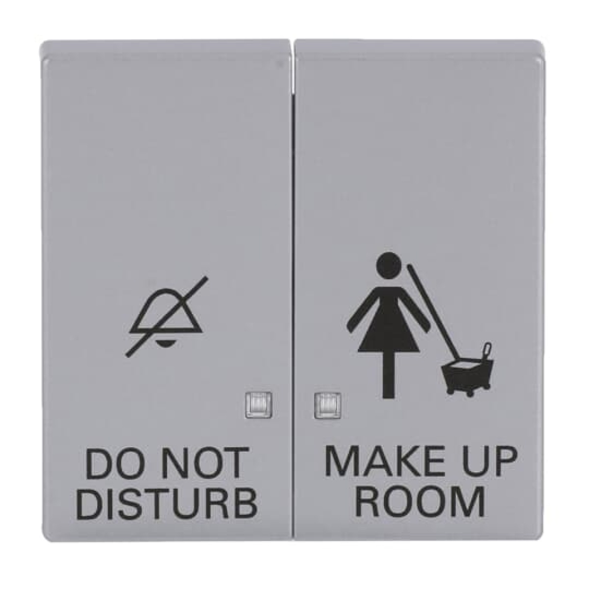 Rocker with legend DND, MUR 1gang for Switchpush button Two-part rocker aluminium silver - Platform 63