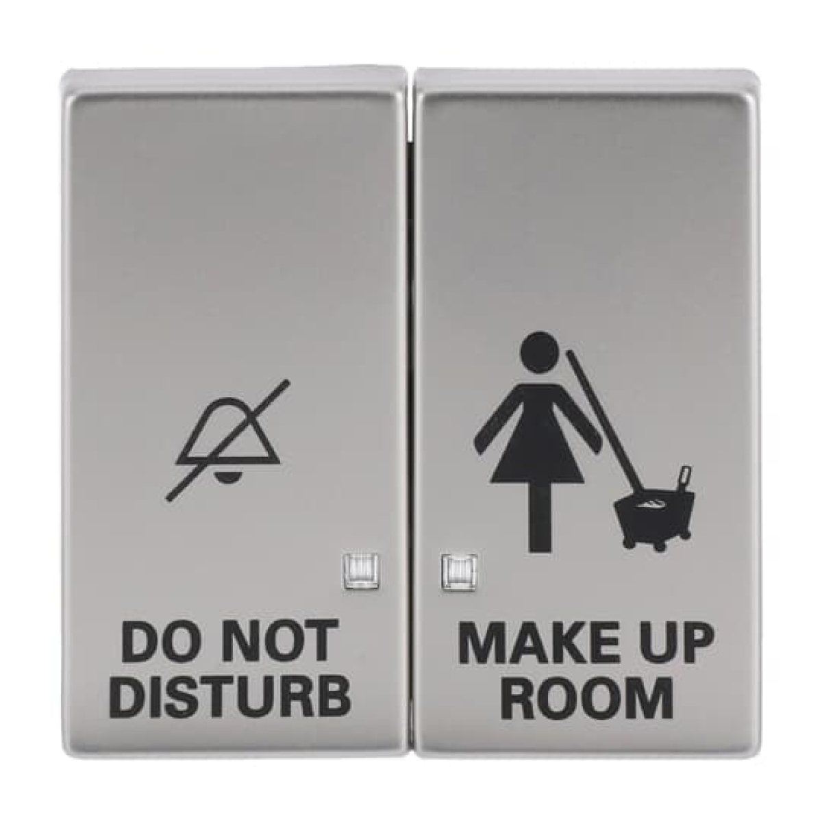 Rocker with legend DND, MUR 1gang for Switchpush button Two-part rocker stainless steel - Pure Stainless Steel