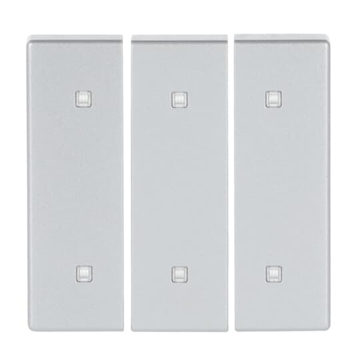 Rocker for Electronic push button Three-part rocker aluminium silver - Platform 63