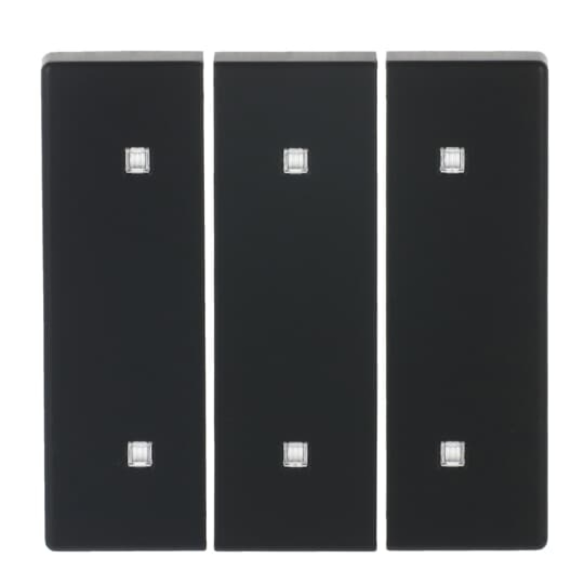 Rocker for Electronic push button Three-part rocker black matt - Platform 63