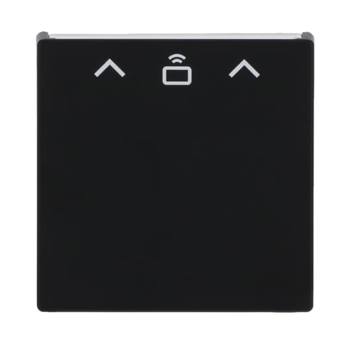 Cover plate with legend Card, Symbol "arrows" for Card switch RFID Hotel card black matt - Platform 63