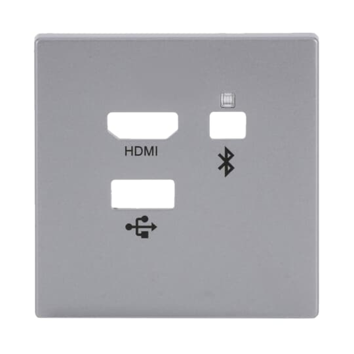 Cover plate Multimedia 3 gang aluminium silver - Platform 63