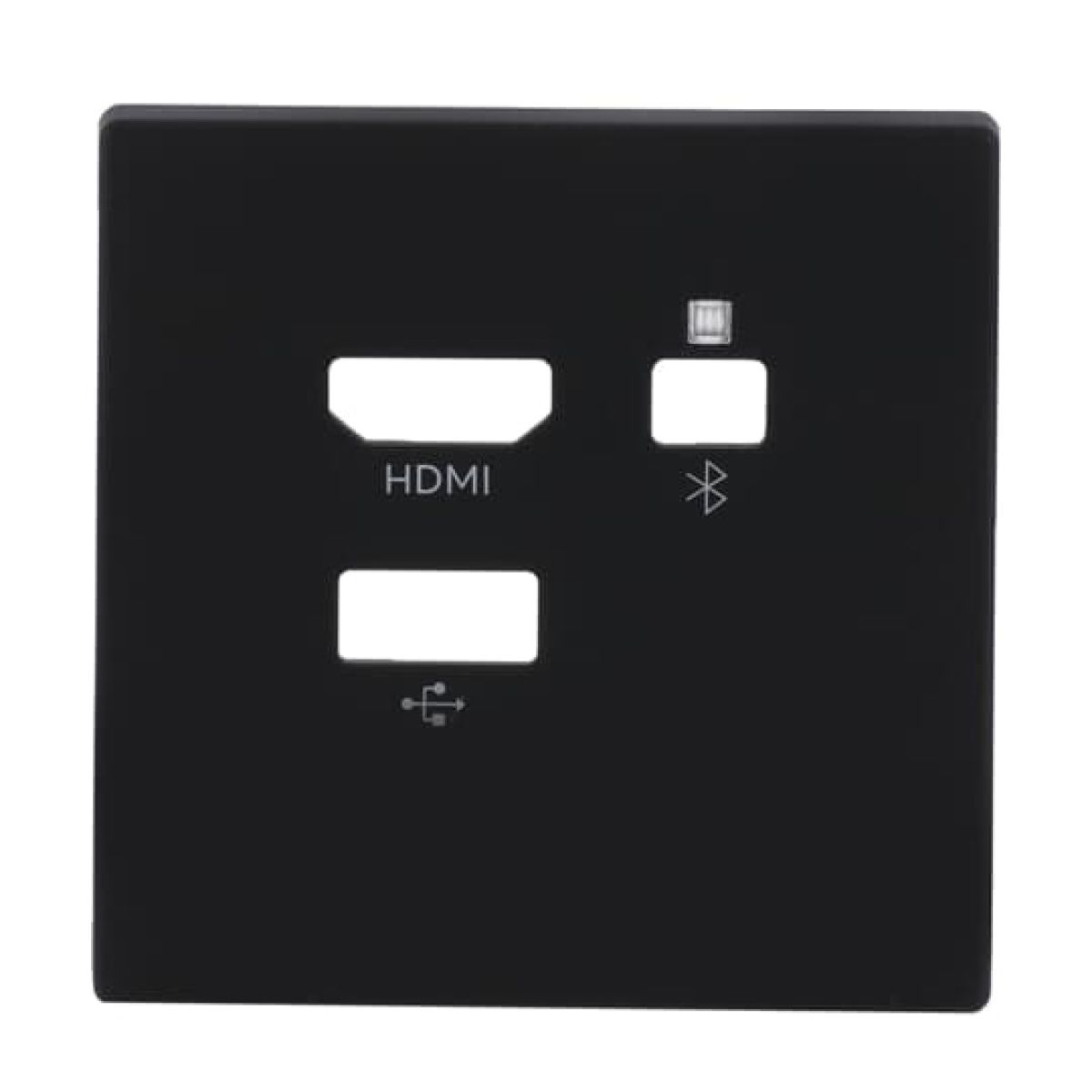 Cover plate Multimedia 3 gang black matt - Platform 63