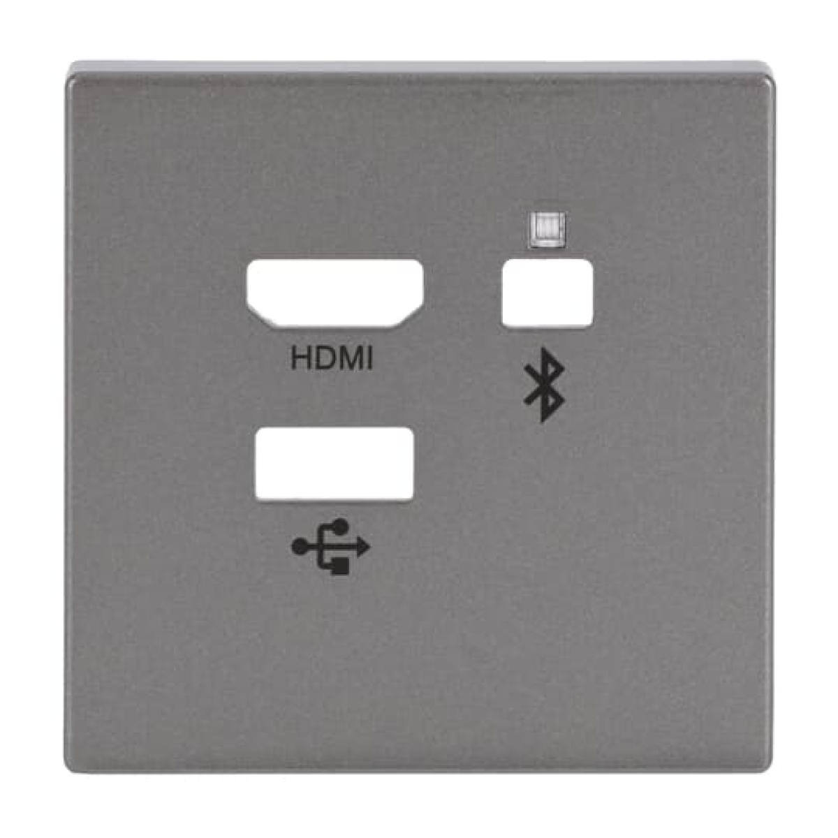 Cover plate Multimedia 3 gang grey metallic - Platform 63
