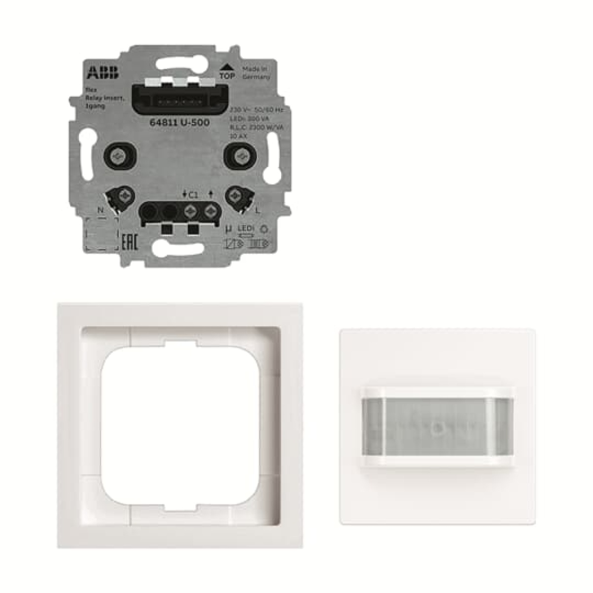 Electronic Controls 1gang Movement sensor studio white - future linear