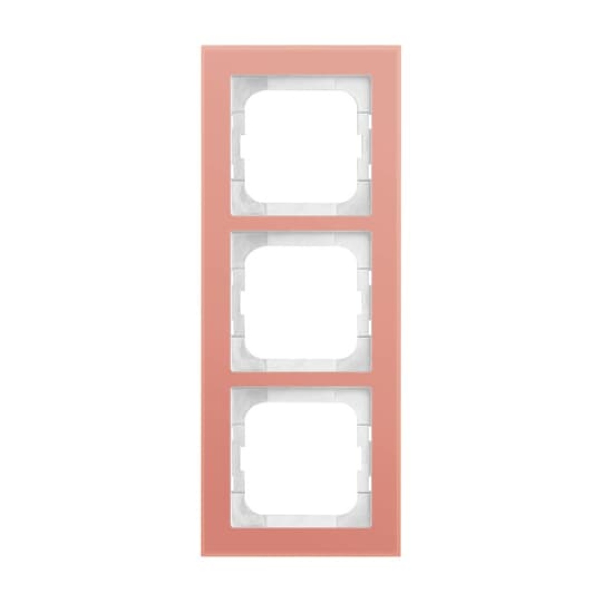 Cover frame 3-gang glass coral - Busch-axcent pur