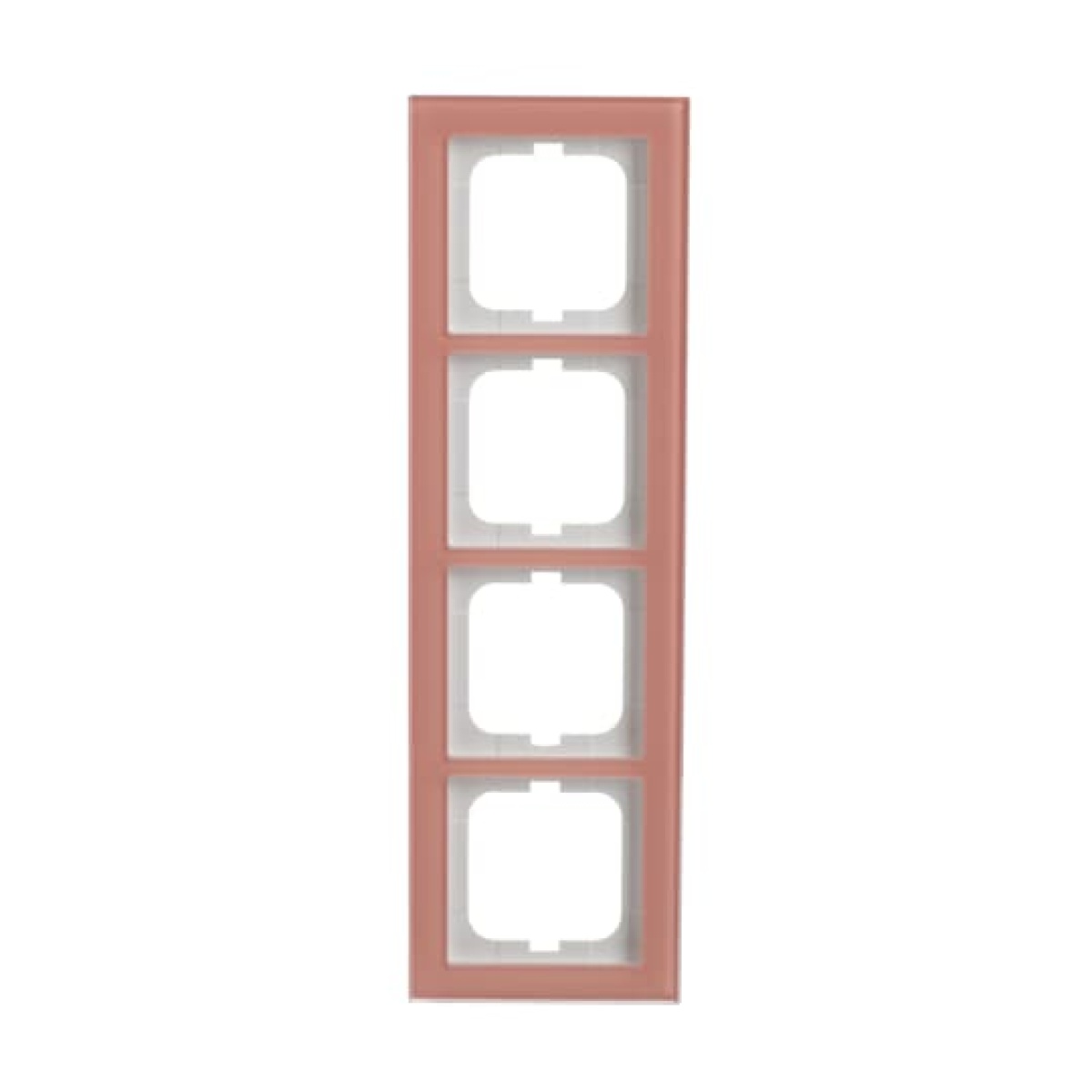 Cover frame 4-gang glass coral - Busch-axcent pur