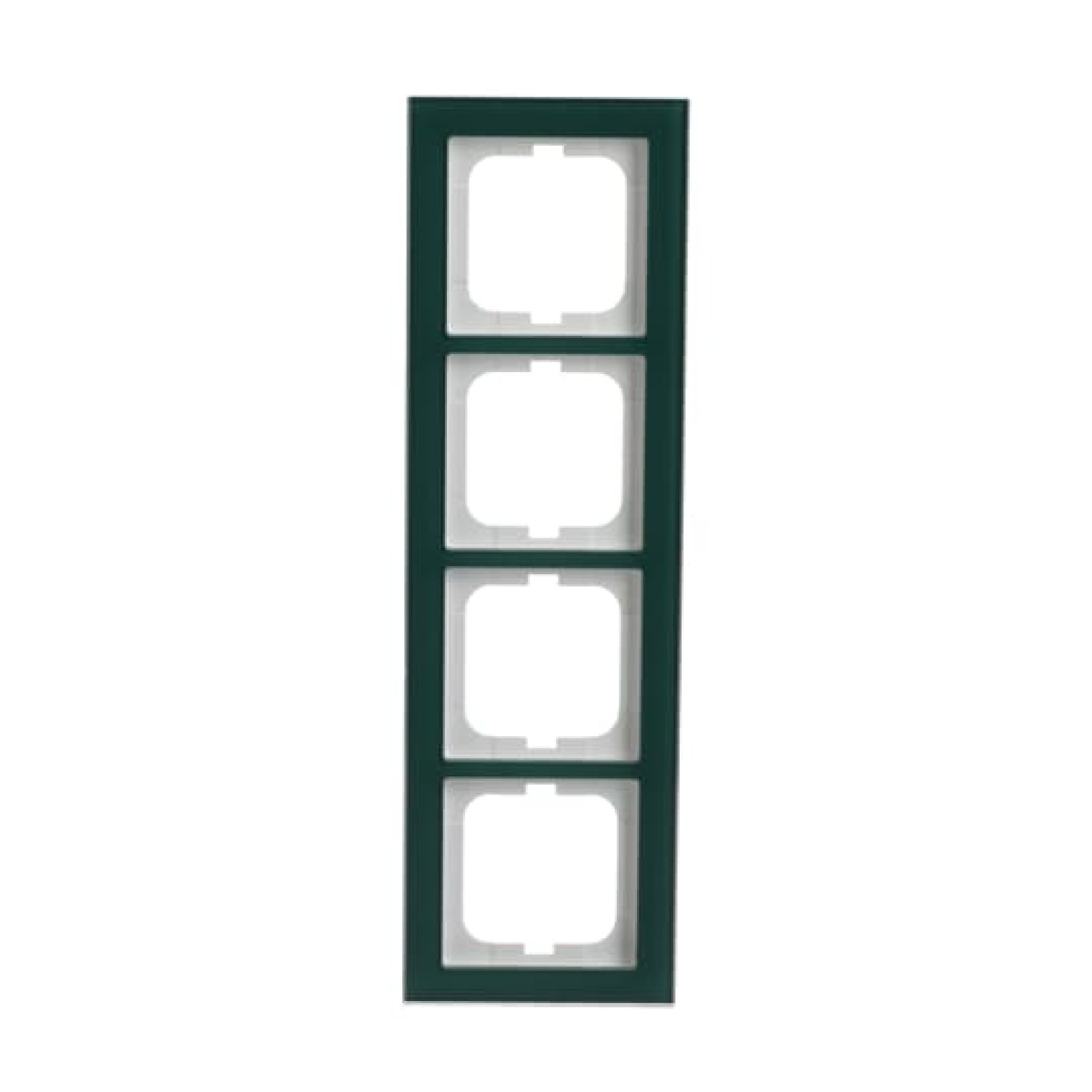 Cover frame 4-gang glass avocado - Busch-axcent pur