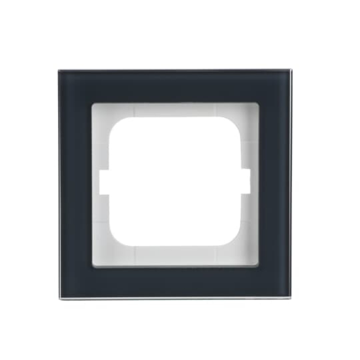 Cover frame 1-gang glass oyster - Busch-axcent pur