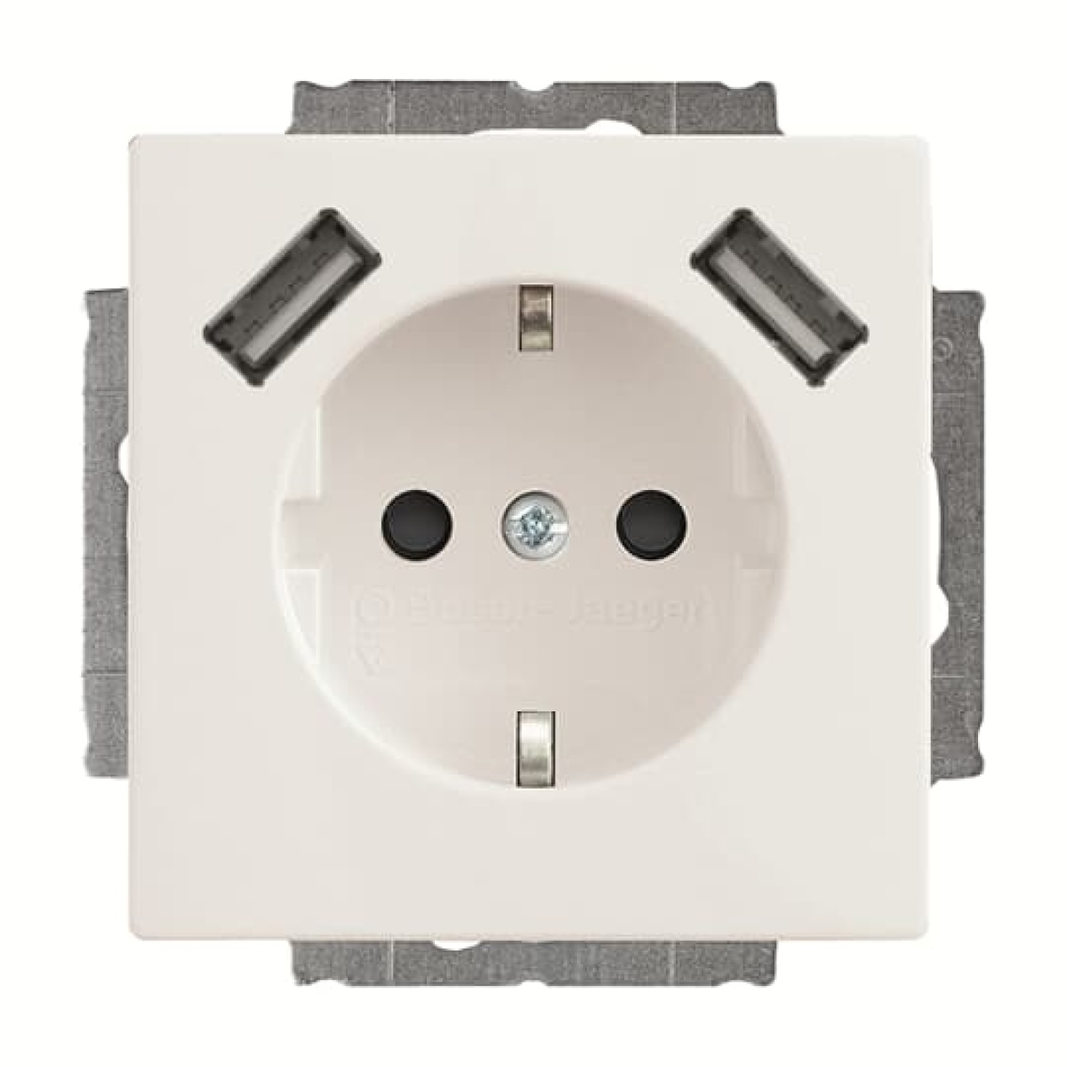 Socket insert Safety Shutter with USB AA studio white - Platform 63