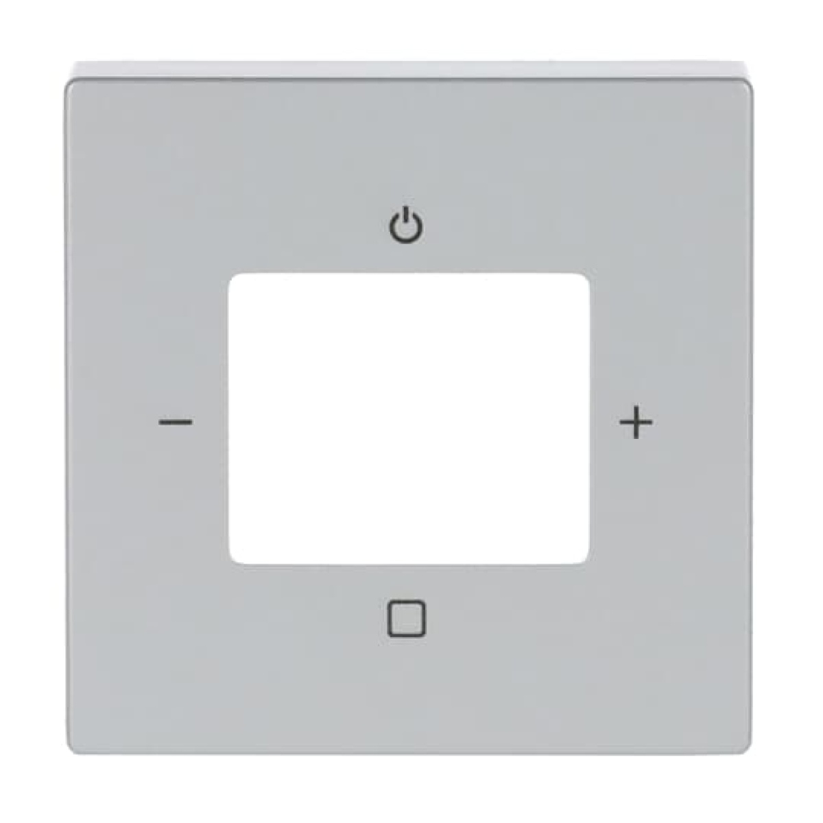 Cover plate with legend Busch-Radio aluminium silver - Platform 63