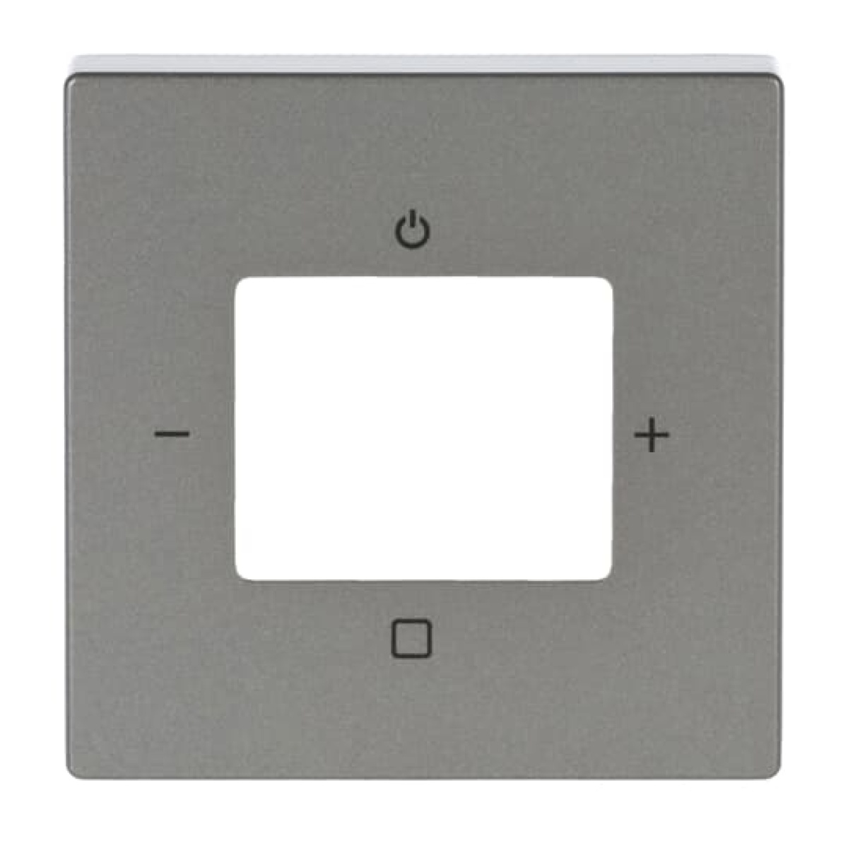 Cover plate with legend Radio grey metallic - Platform 63