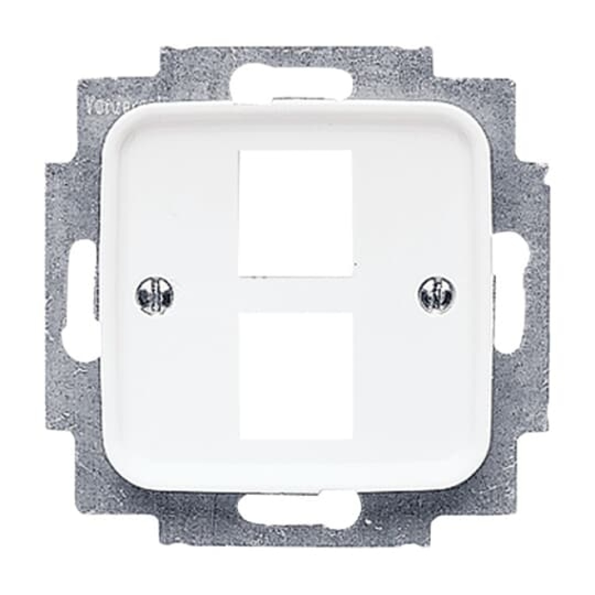 Cover plate Modular Jack 2 gang alpine white - Reflex SI