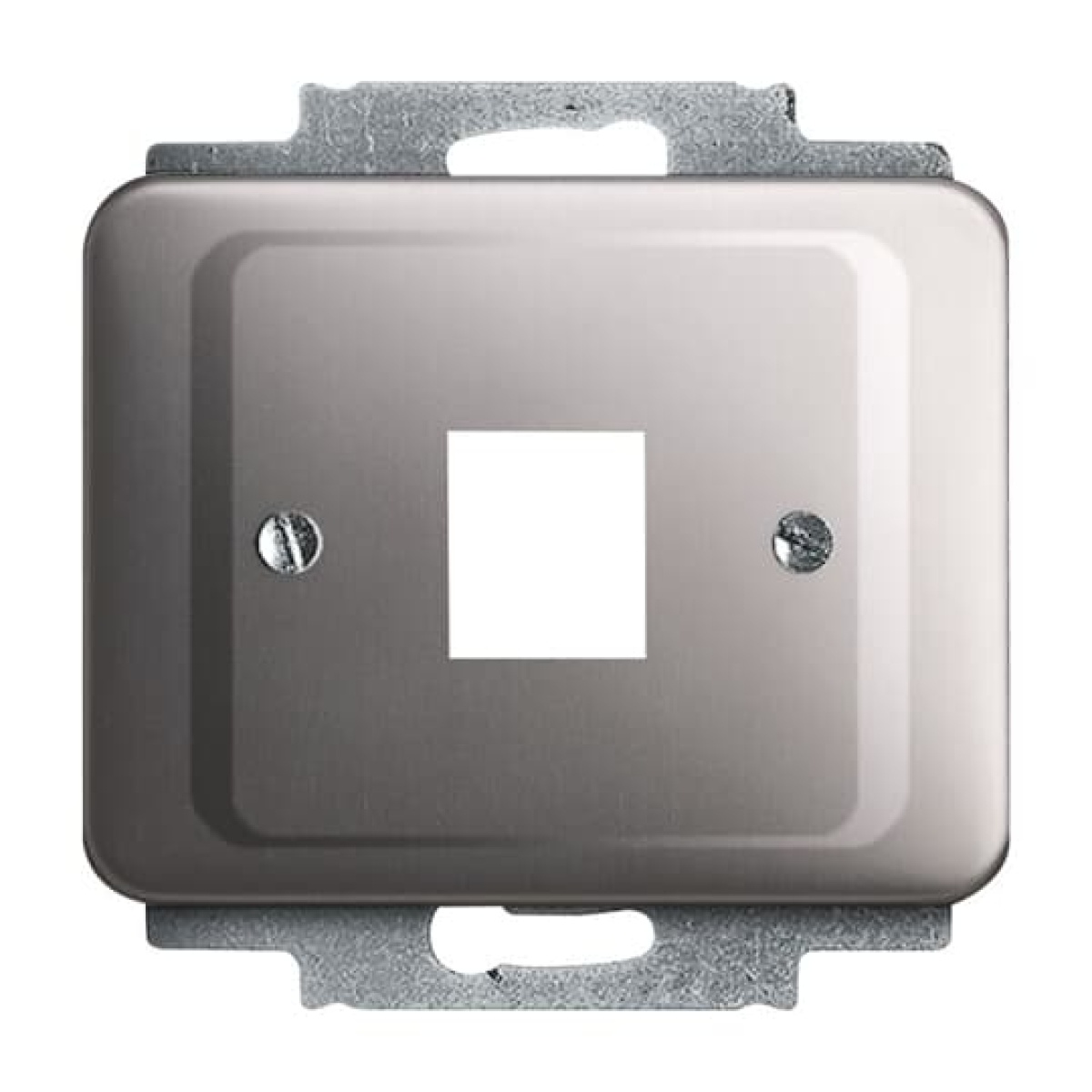 Cover plate Modular Jack 1 gang platinum - alpha