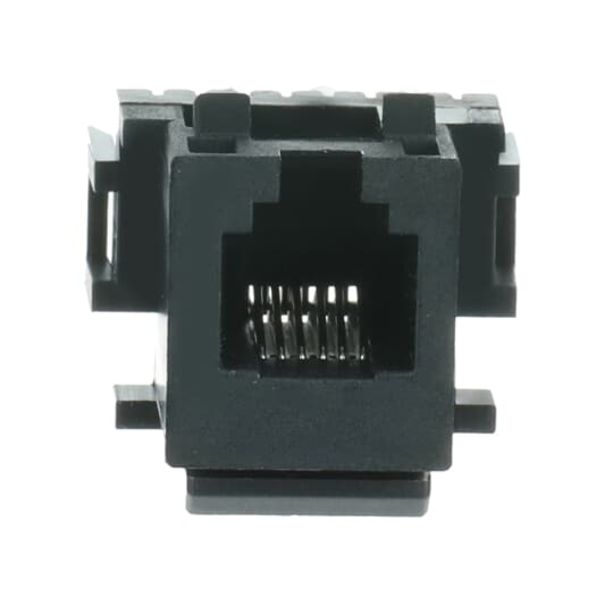 Modular jack insert Keystone Modular Jack 6PP Cat 3 Bus jack RJ12 66 Straight version black