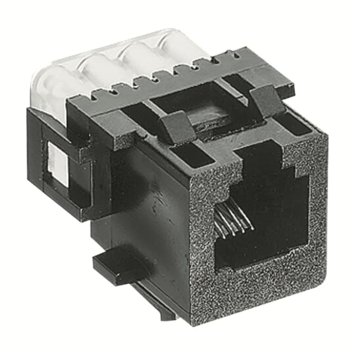 Modular jack insert Keystone Modular Jack 8PP Cat 3 Bus jack RJ45 88 Straight version black
