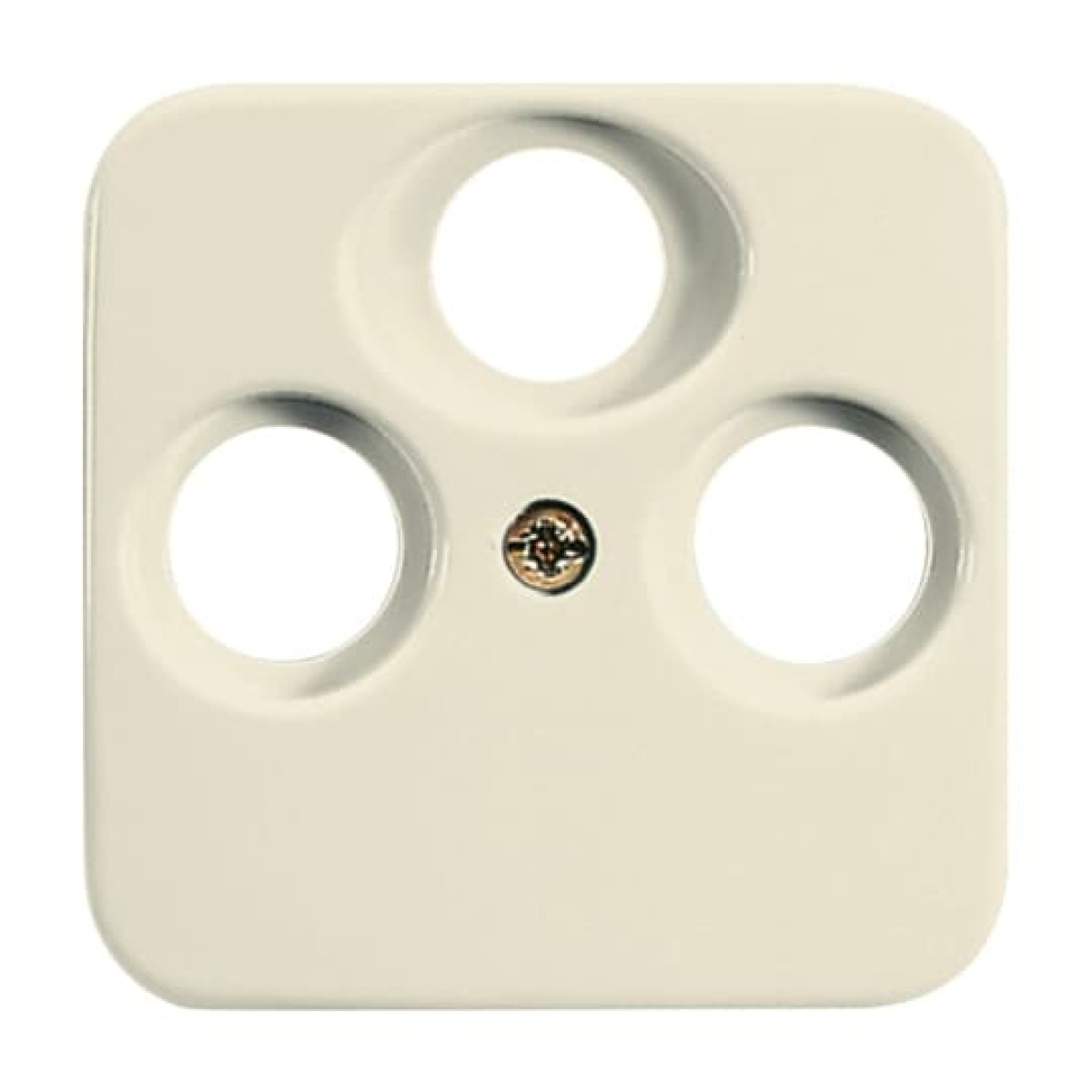 Cover plate SAT 3 gang white - Busch-Duro 2000 SI