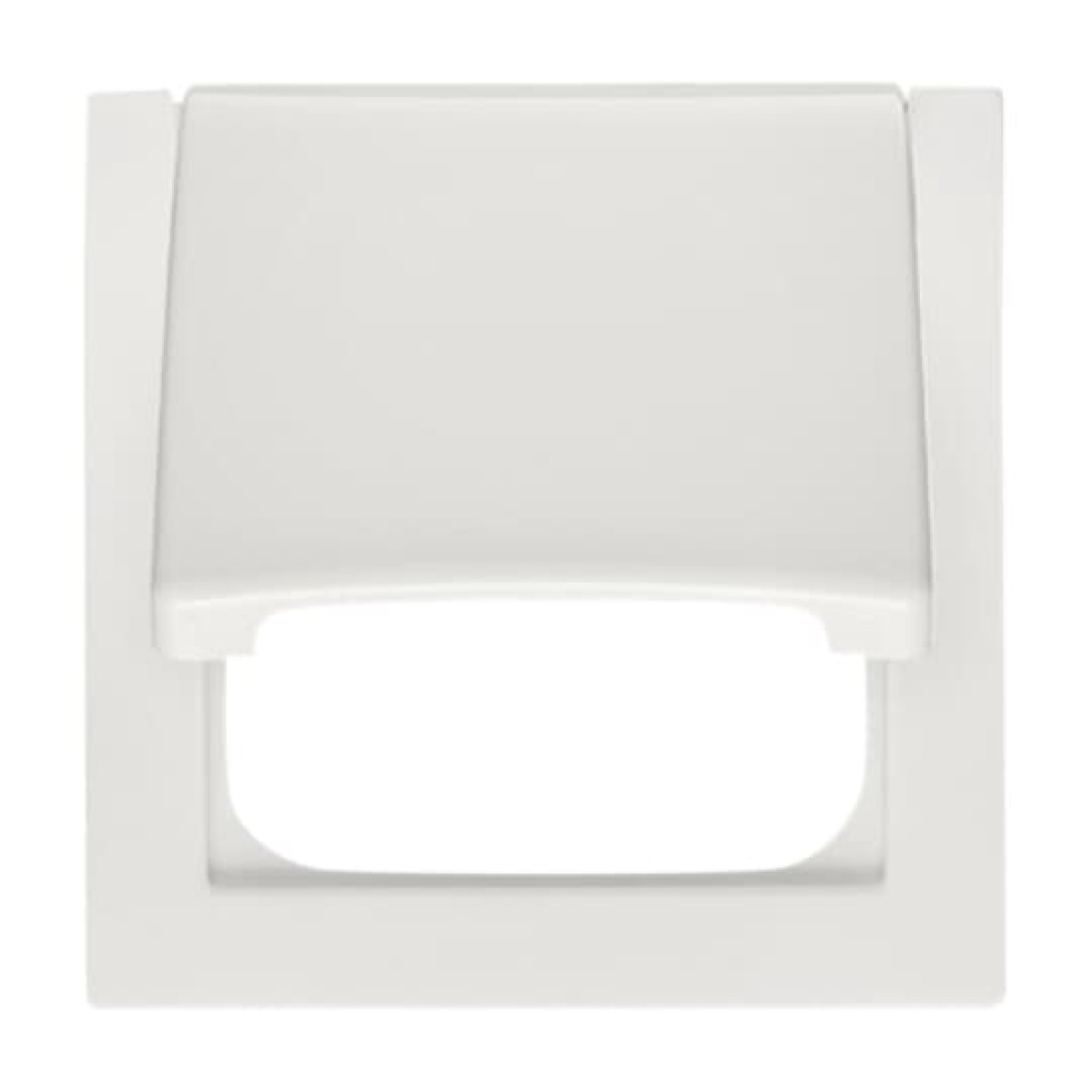 Cover plate 50x50 mm with Hinged Lid Telecommunication inserts alpine white - impuls