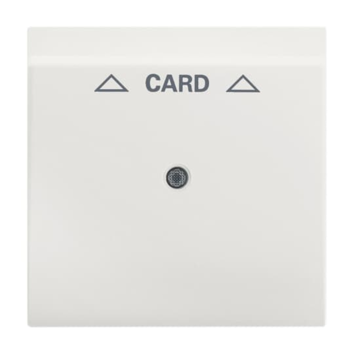 Cover plate with legend Card, Symbol "arrows" for Switchpush button, Hotel card alpine white - impuls
