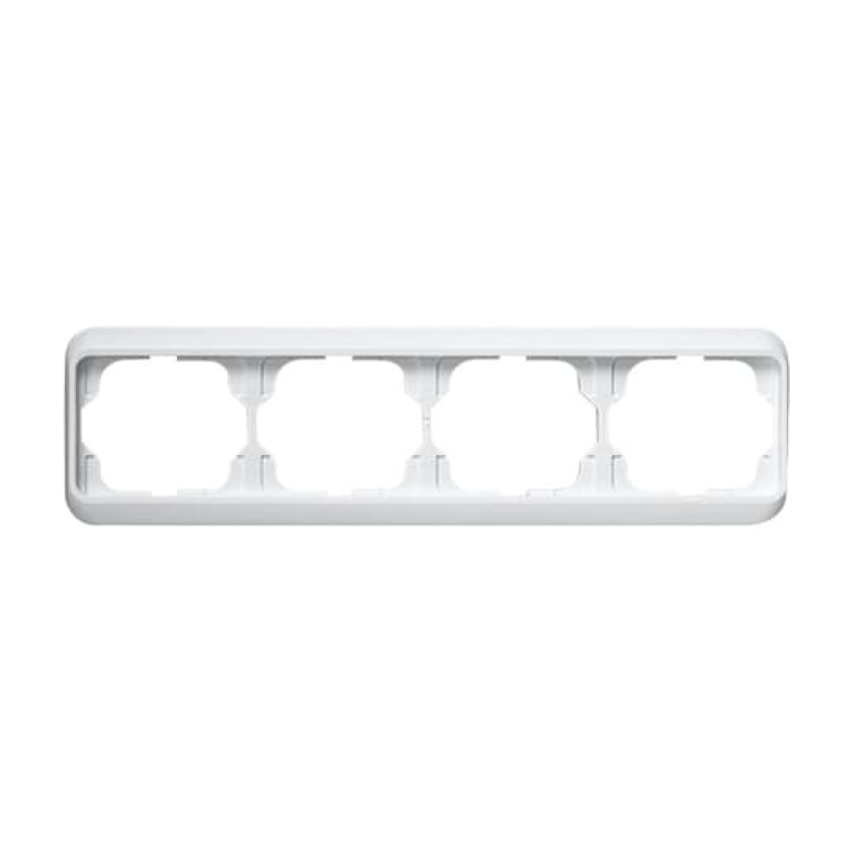 Cover frame 4-gang studio white - alpha nea