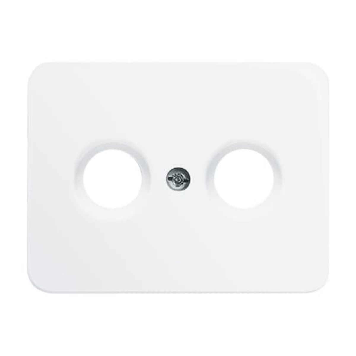 Cover plate SAT 2 gang studio white - alpha