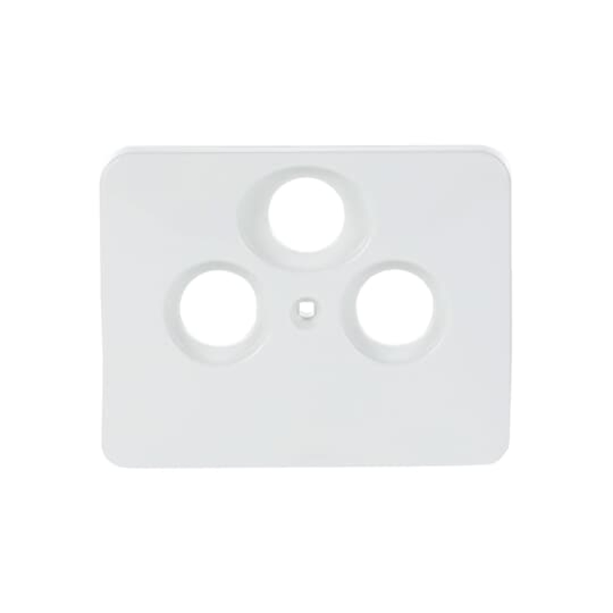 Cover plate SAT 3 gang studio white - alpha