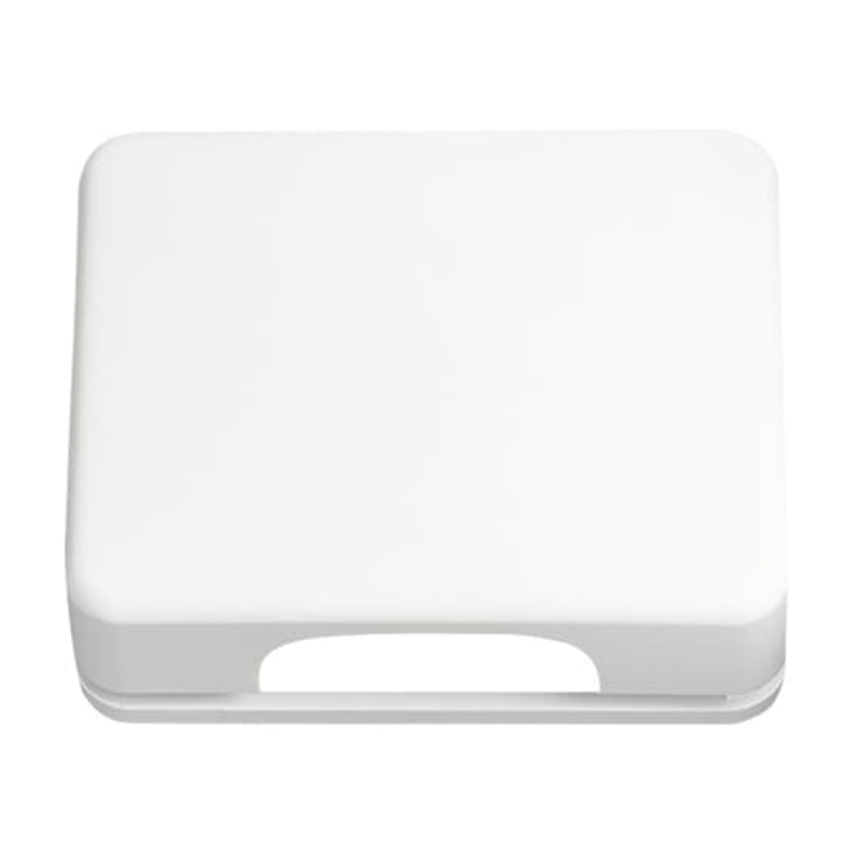 Cover plate 50x50 mm with Hinged Lid Telecommunication inserts studio white - alpha