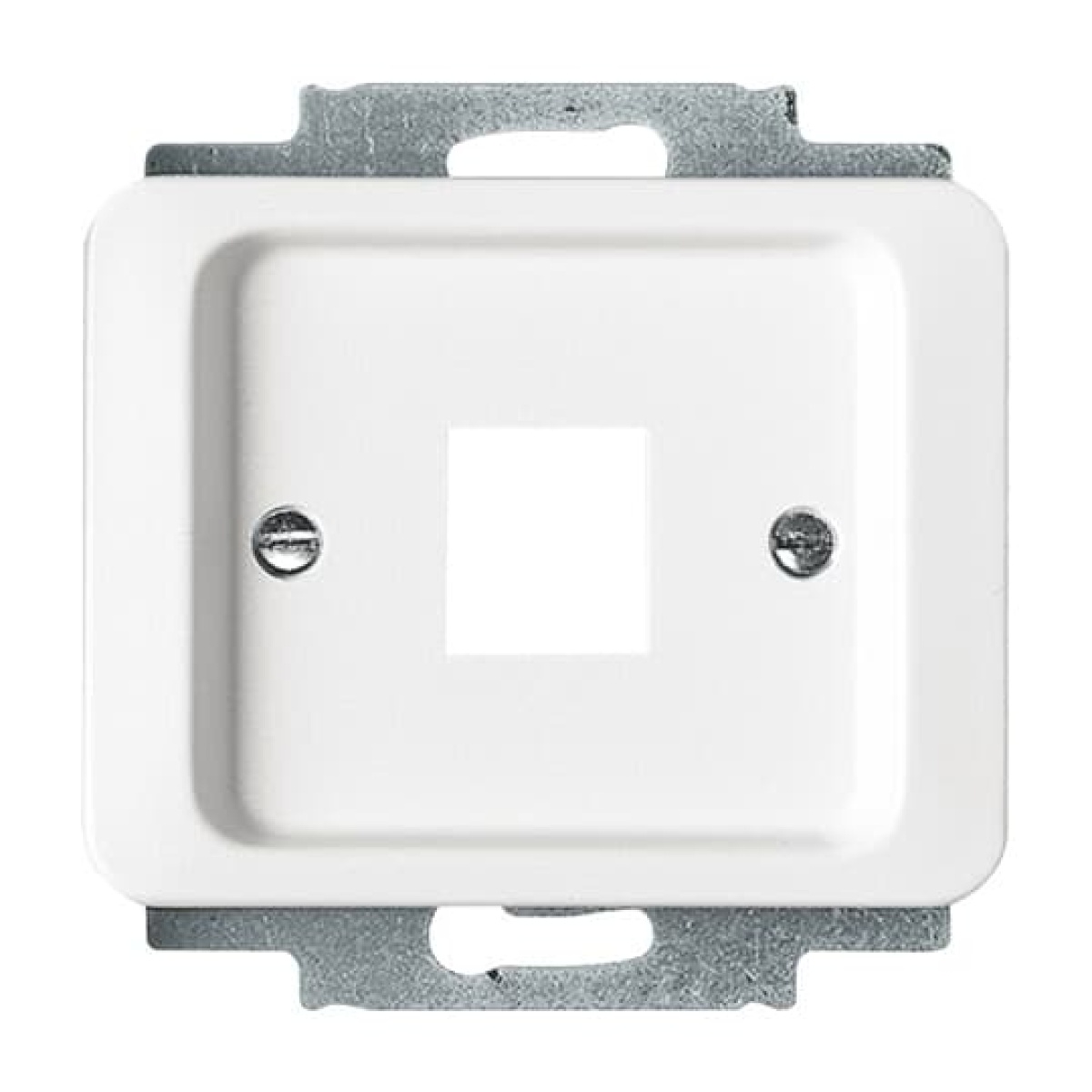 Cover plate Modular Jack 1 gang studio white - alpha