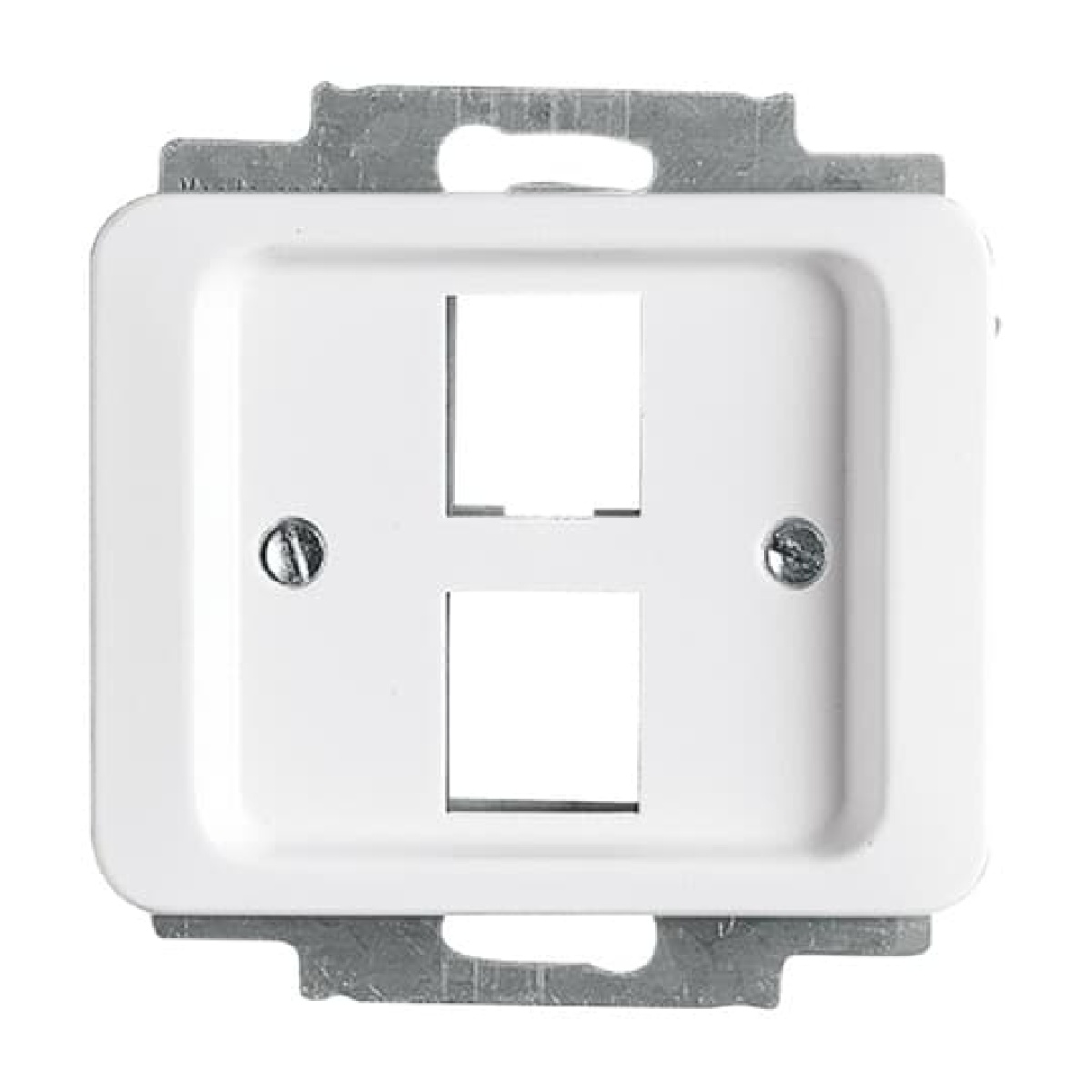 Cover plate Modular Jack 2 gang studio white - alpha
