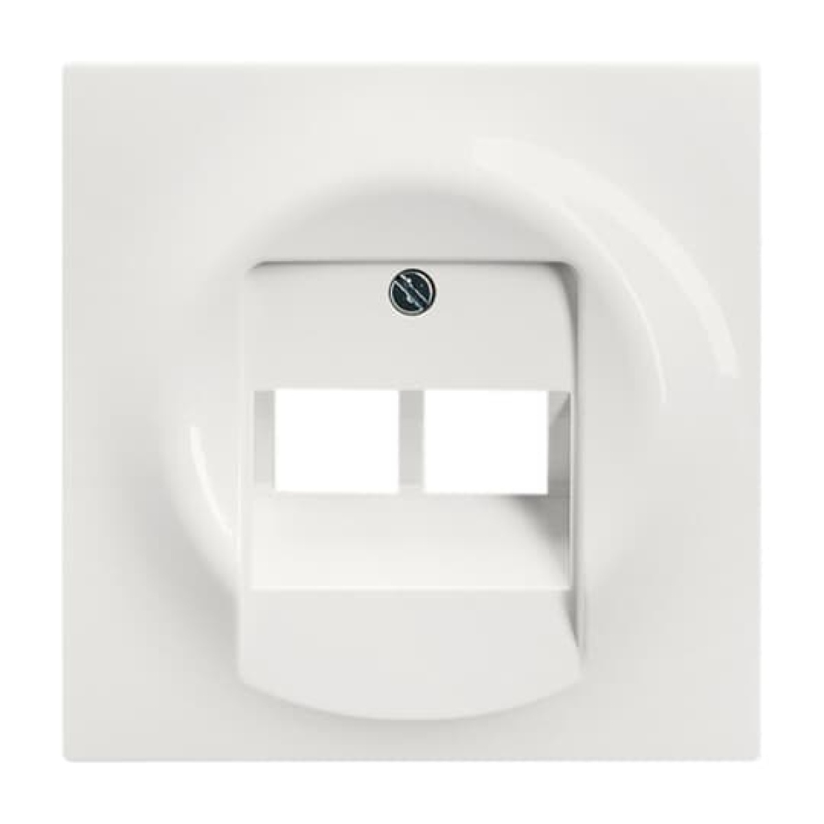 Cover plate UAEIAE ISDN 2 gang alpine white - impuls